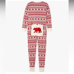 Little Blue House by Hatley Fair Isle Bear Union Suit Pajama Onsie